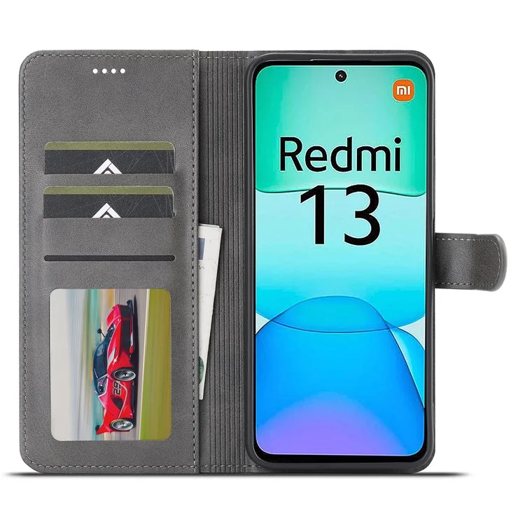 Чохол книжка iMeeke для Xiaomi Redmi 13 колір Сірий