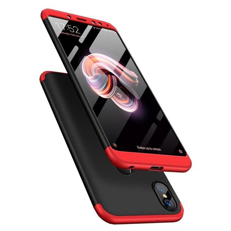 Чехол GKK 360 градусов для Xiaomi Mi A2 - Черно-Красный фото 3