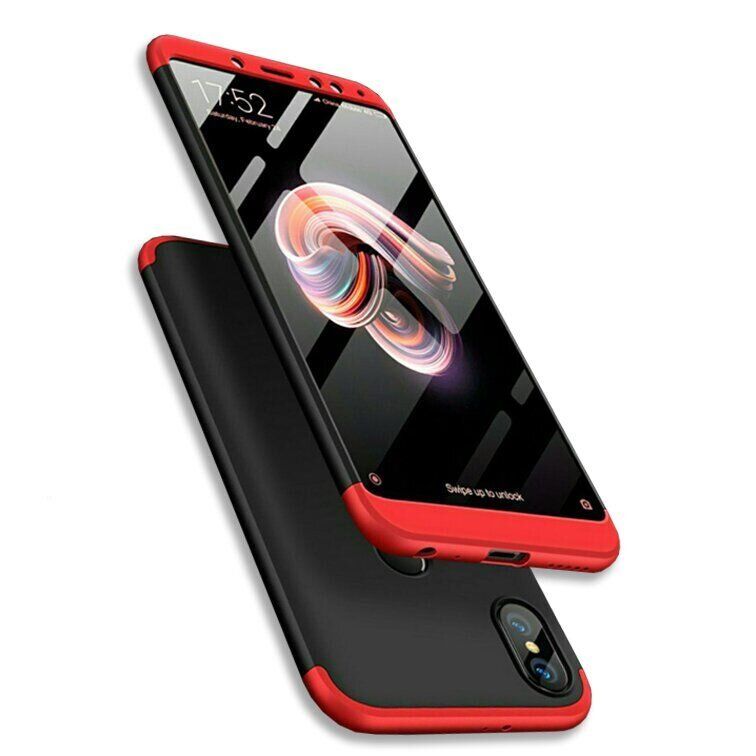 Чохол GKK 360 градусів для Xiaomi Redmi Note 5 - Чёрно-Красный фото 3
