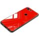 Силиконовый чехол со Стеклянной крышкой для Huawei Honor 9 lite - Красный фото 1