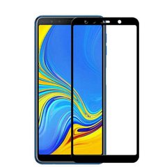 Защитное стекло 2.5D на весь экран для Samsung Galaxy A7 (2018) - Чёрный фото 1