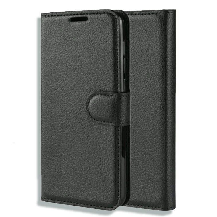 Чехол-Книжка с карманами для карт на Xiaomi Redmi Note 7 - Черный фото 3