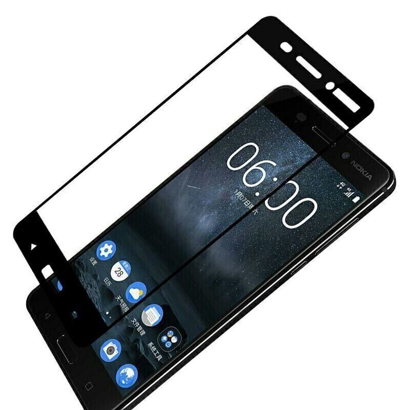 Защитное стекло 2.5D на весь экран для Nokia 8 - Черный фото 2