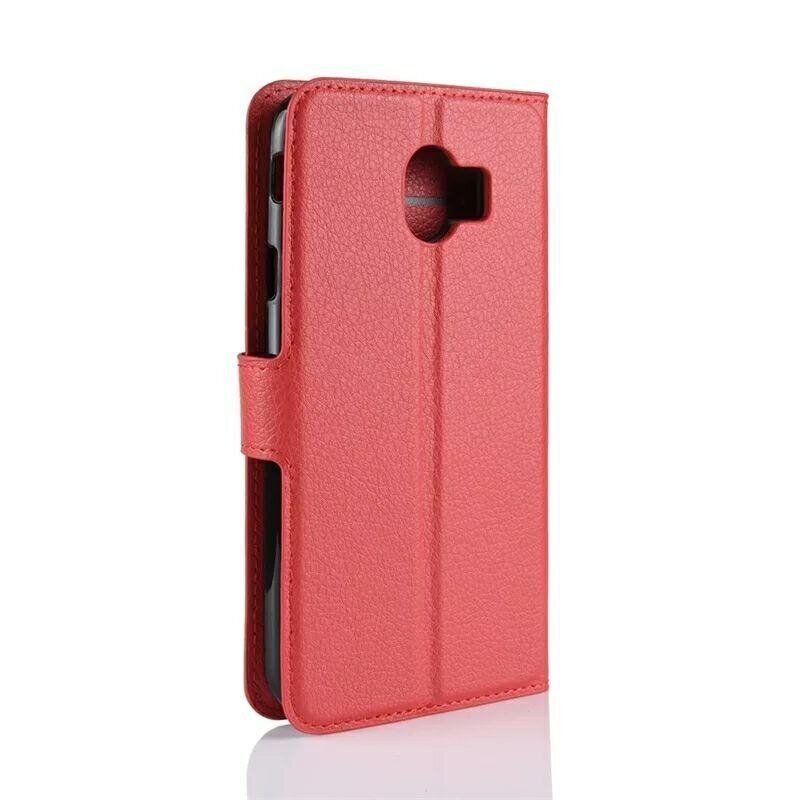 Чехол-Книжка с карманами для карт на Samsung Galaxy J4 (2018) / J400 - Красный фото 5