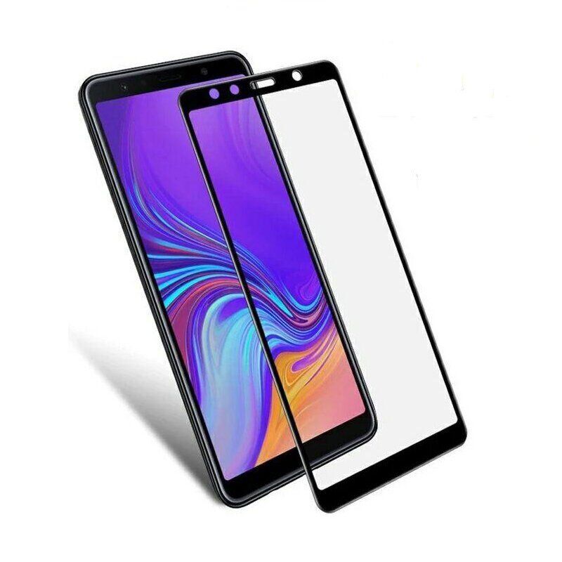 Захисне скло 2.5D на весь екран для Samsung Galaxy A7 (2018) - Чорний фото 3