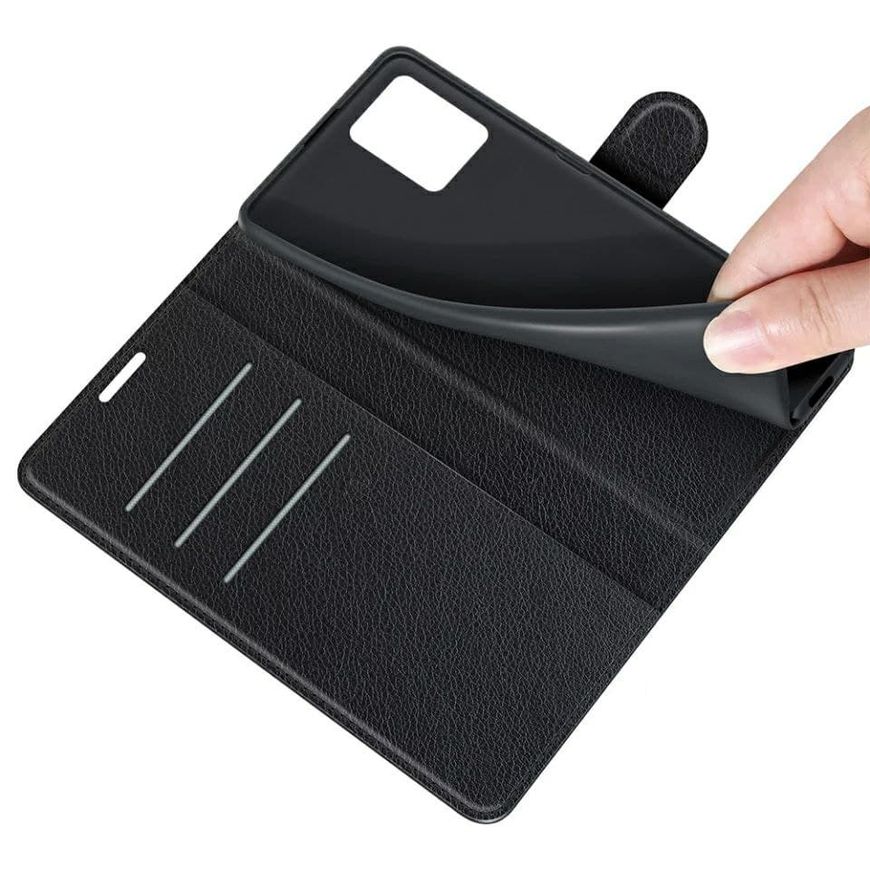 Чехол-Книжка с карманами для карт на Oppo A54 / A55 - Черный фото 4