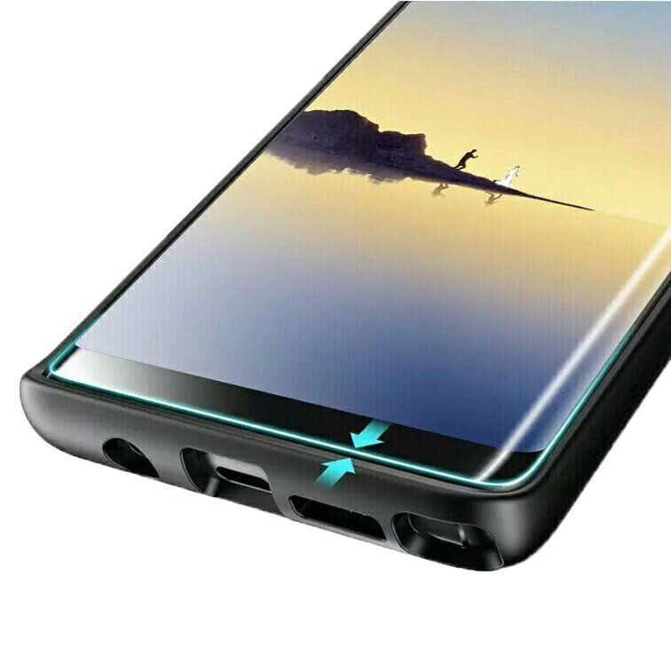 Защитное стекло 3D на весь экран для Samsung Galaxy Note 8 - Черный фото 2