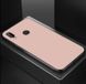Силиконовый чехол со Стеклянной крышкой для Xiaomi Redmi Note 7 - Розовый фото 1