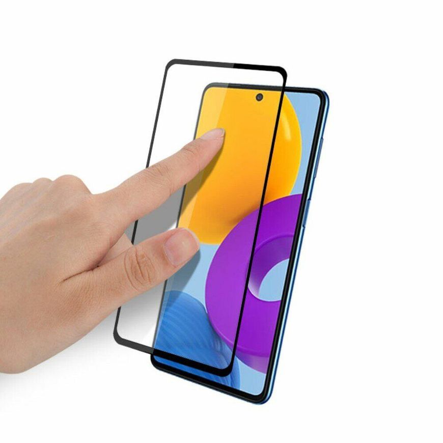 Защитное стекло на весь экран 5 штук для Samsung Galaxy M52 - Черный фото 3
