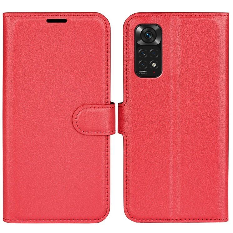 Чехол-Книжка с карманами для карт на Xiaomi Redmi Note 11 4G / 11s / Note 12s - Красный фото 5
