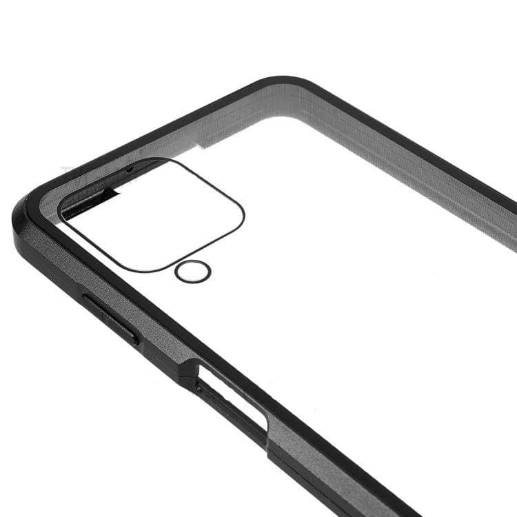 Магнитный чехол с защитным стеклом для Samsung Galaxy A22 5G - Черный фото 6