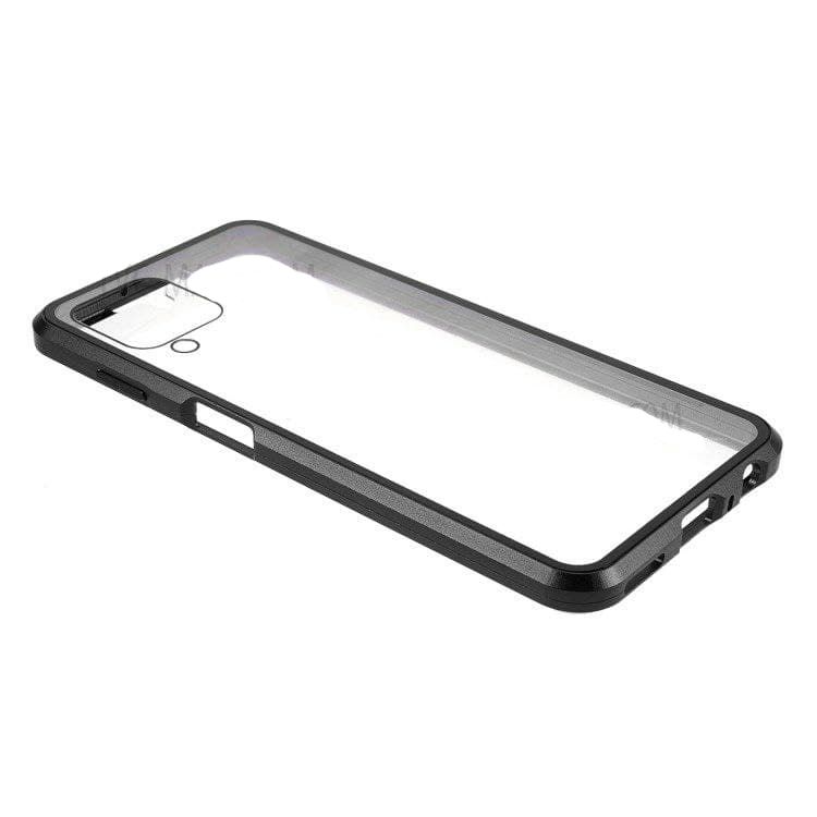 Магнитный чехол с защитным стеклом для Samsung Galaxy A22 5G - Черный фото 4