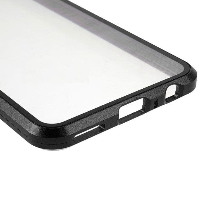 Магнитный чехол с защитным стеклом для Samsung Galaxy A22 5G - Черный фото 5