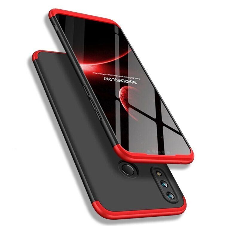 Чехол GKK 360 градусов для Huawei P Smart Plus - Черно-Красный фото 2