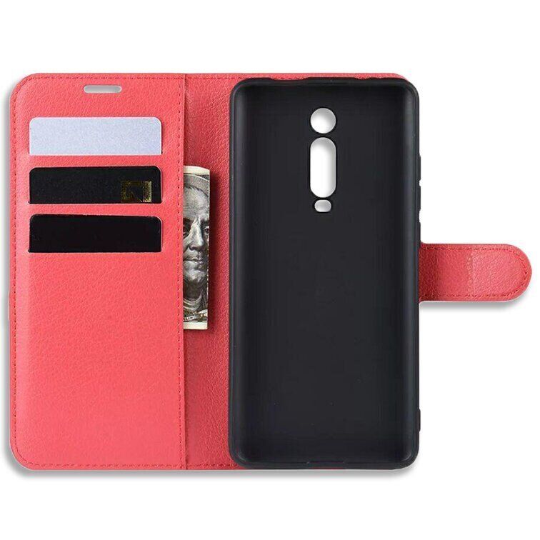 Чехол-Книжка с карманами для карт на Xiaomi Mi9T / Mi9T Pro - Красный фото 3