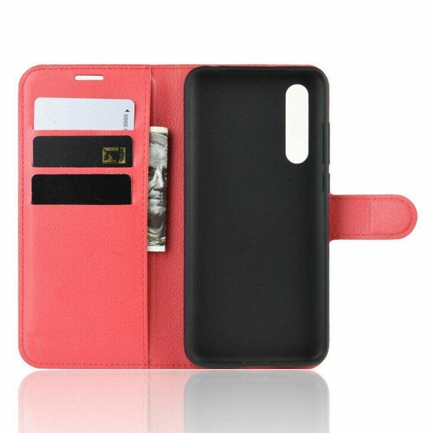 Чехол-Книжка с карманами для карт на Xiaomi Mi9 lite - Красный фото 3