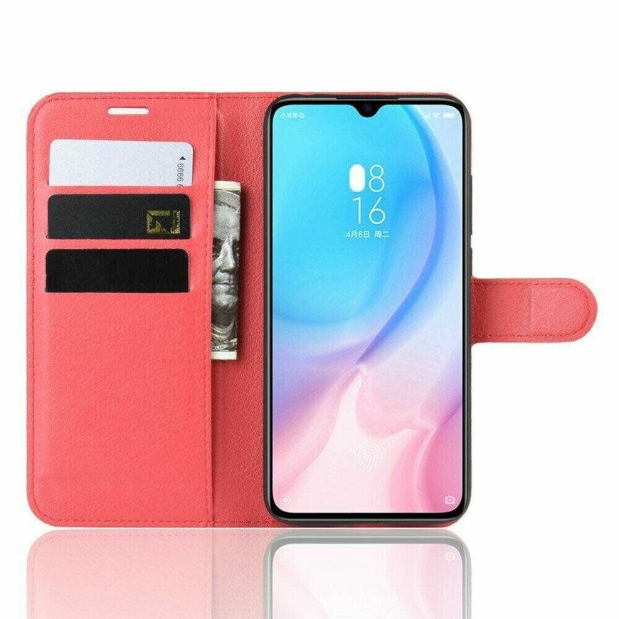 Чехол-Книжка с карманами для карт на Xiaomi Mi9 lite - Красный фото 2