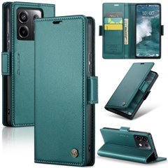 Кожаный чехол-книжка Retro Case для Xiaomi Redmi Note 13 Pro 5G / Poco X6 цвет Зелёный