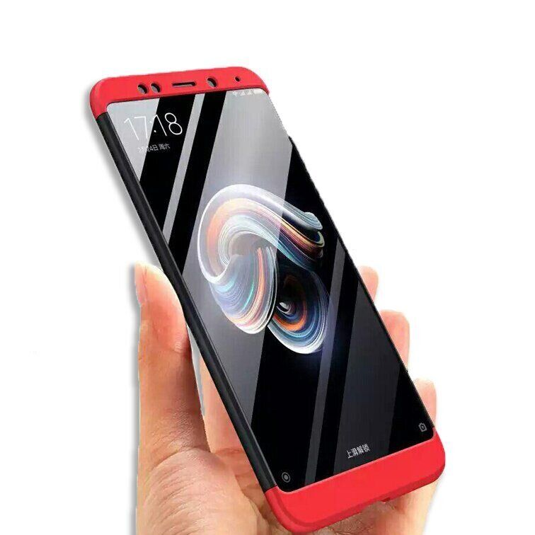 Чехол GKK 360 градусов для Xiaomi Redmi S2 - Черно-Красный фото 4