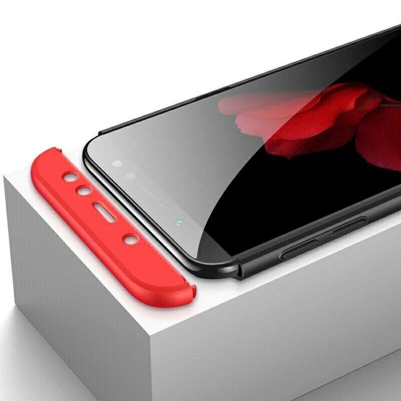 Чехол GKK 360 градусов для Samsung Galaxy A6 Plus (2018) - Черно-Красный фото 5