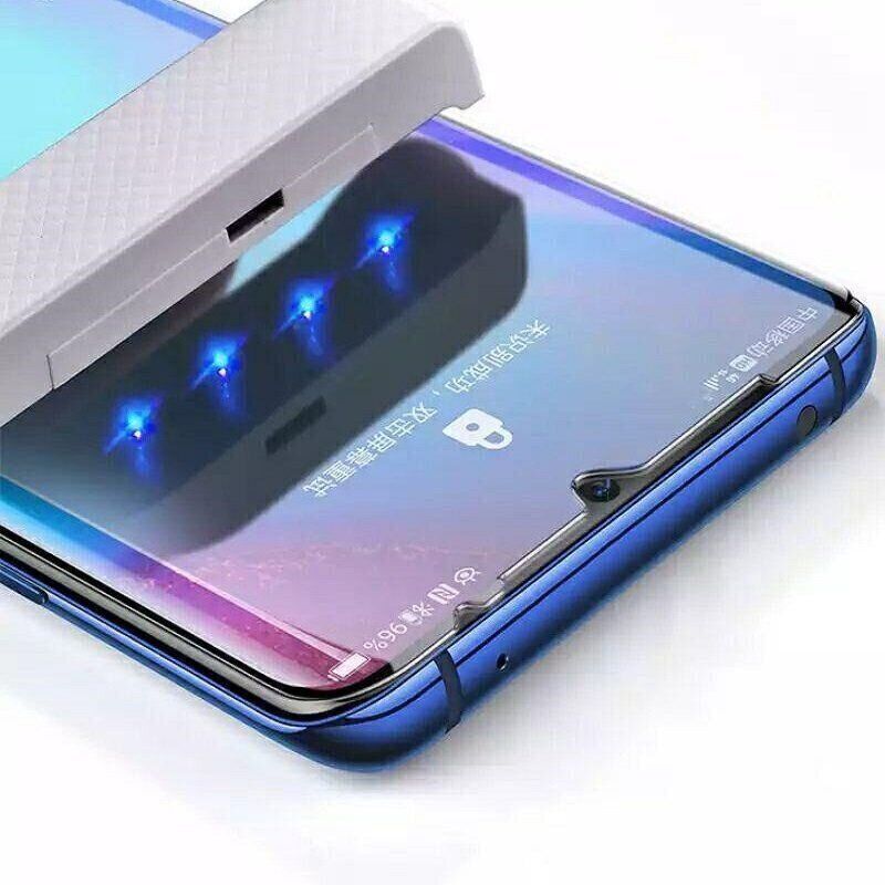 Защитное стекло 3D на весь экран для Huawei P30 lite (с ультрафиолетовым клеем) - Прозрачный фото 3