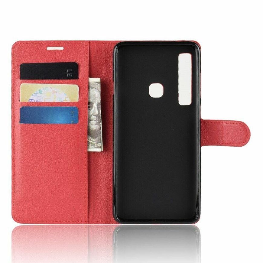 Чохол книжка з кишенями для карт на Samsung Galaxy A9 - Червоний фото 3