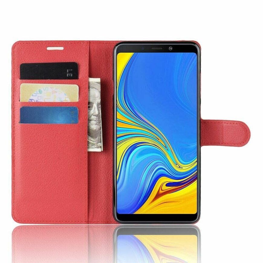 Чохол книжка з кишенями для карт на Samsung Galaxy A9 - Червоний фото 2