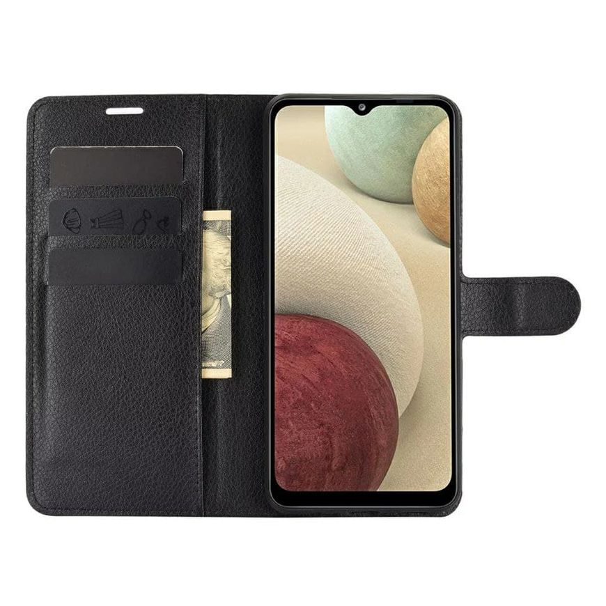 Чехол-Книжка из Искусственная кожаа для Samsung Galaxy A12 - Черный фото 2