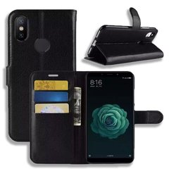 Чехол-Книжка с карманами для карт на Xiaomi Mi A2 - Черный фото 1