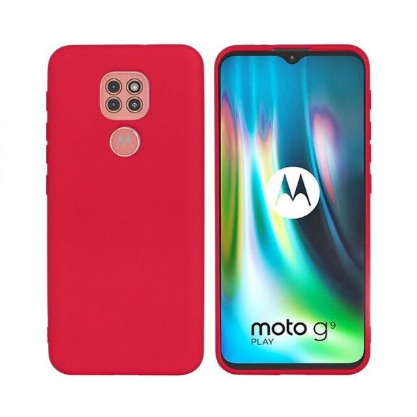 Чехол Candy Silicone для Motorola G9 Play - Красный фото 2