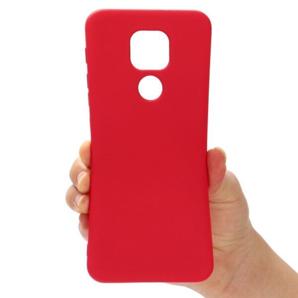 Чехол Candy Silicone для Motorola G9 Play - Красный фото 3
