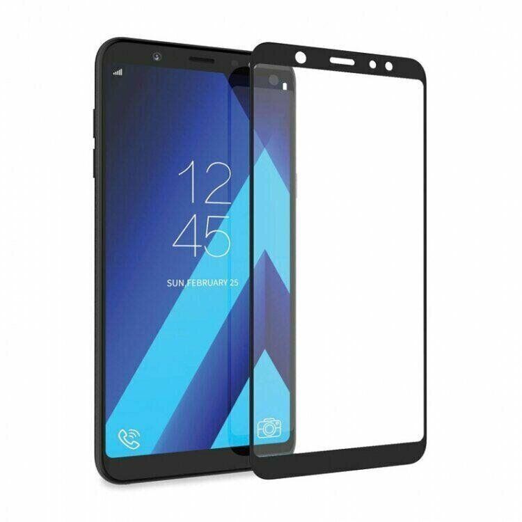 Защитное стекло 2.5D на весь экран для Samsung Galaxy A6 (2018) - Черный фото 2