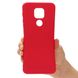 Чехол Candy Silicone для Motorola G9 Play цвет Красный