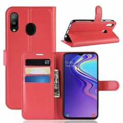 Чехол-Книжка с карманами для карт на Samsung Galaxy M20 - Красный фото 1