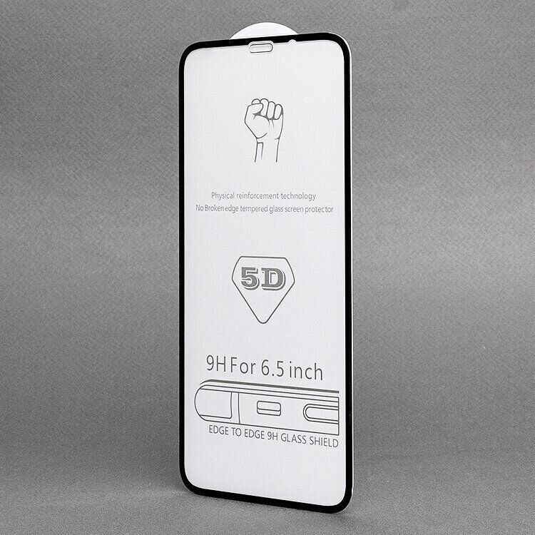 Защитное стекло Full Cover 5D для iPhone XS Max - Черный фото 2