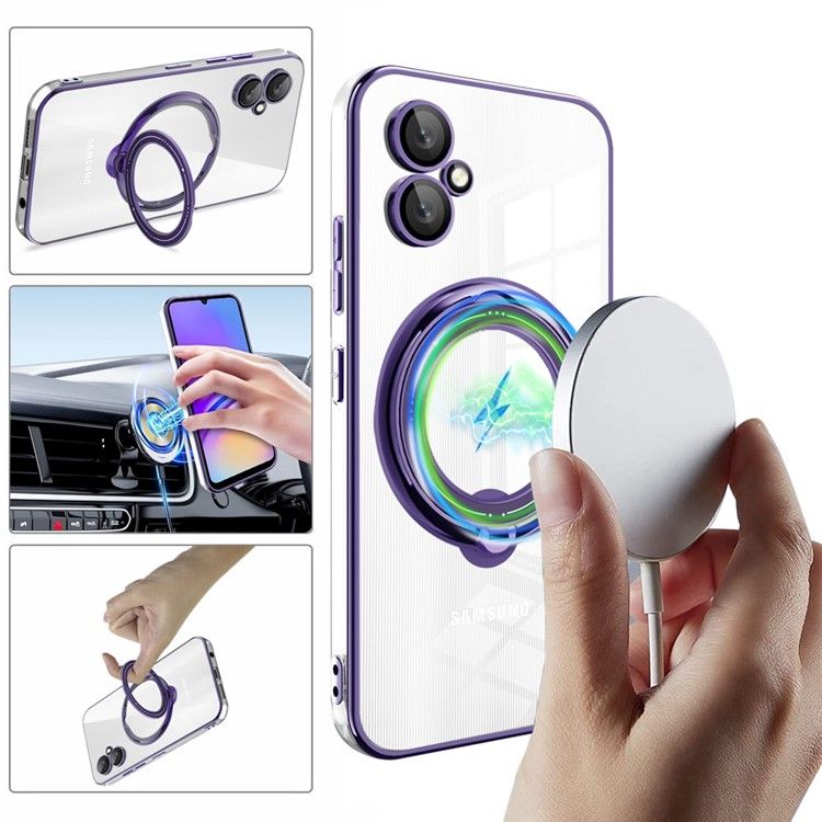 Чехол силиконовый MagSafe для Samsung Galaxy A05 цвет Фиолетовый