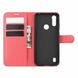 Чехол-Книжка с карманами для карт на Motorola E6s цвет Красный