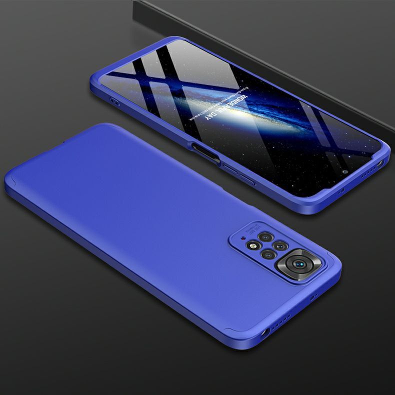 Чехол GKK 360 градусов для Xiaomi Redmi Note 11 4G / 11s - Синий фото 2