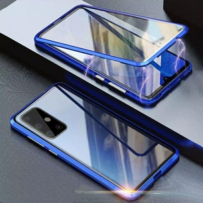 Магнітний чохол із захисним склом для Samsung Galaxy A71 - Синій фото 1