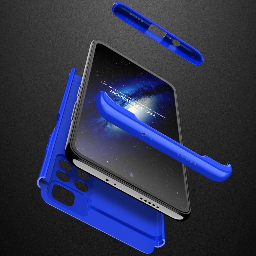 Чехол GKK 360 градусов для Xiaomi Redmi Note 11 5G / Poco M4 Pro 5G - Синий фото 2