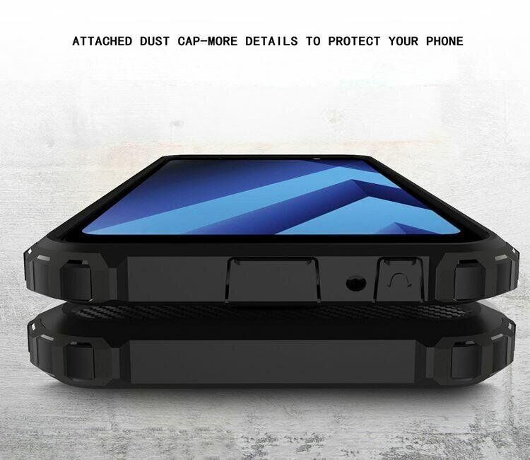 Противоударный гибридный чехол для Samsung Galaxy A6 (2018) - Черный фото 3