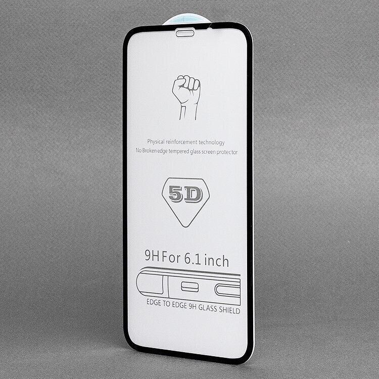 Защитное стекло Full Cover 5D для iPhone XR - Черный фото 2