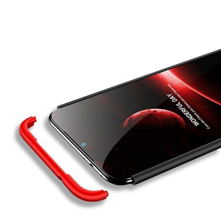Чехол GKK 360 градусов для Huawei Y7 (2019) - Черно-Красный фото 3