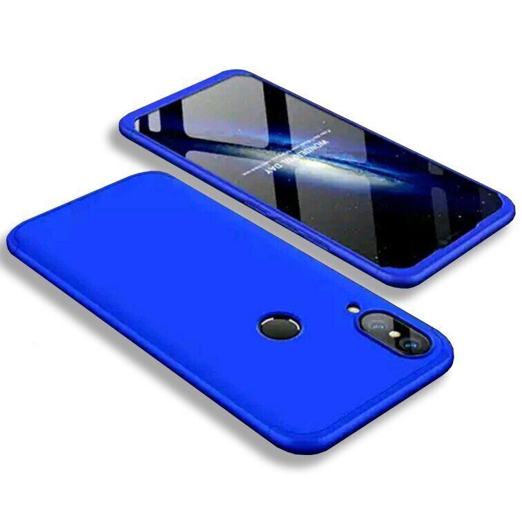 Чехол GKK 360 градусов для Huawei Y7 (2019) - Синий фото 2