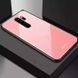 Силиконовый чехол со Стеклянной крышкой для Xiaomi Redmi Note 8 Pro - Розовый фото 1