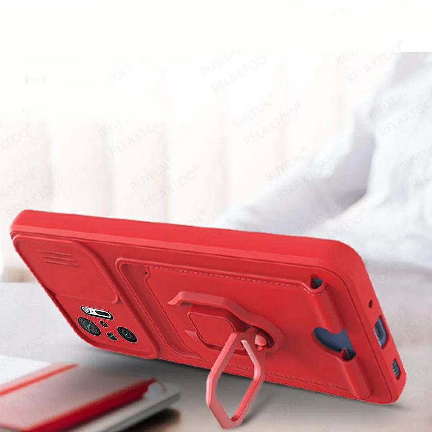 Чохол Candy Wallet зі шнурком для Xiaomi Redmi Note 10 Pro - Червоний фото 3