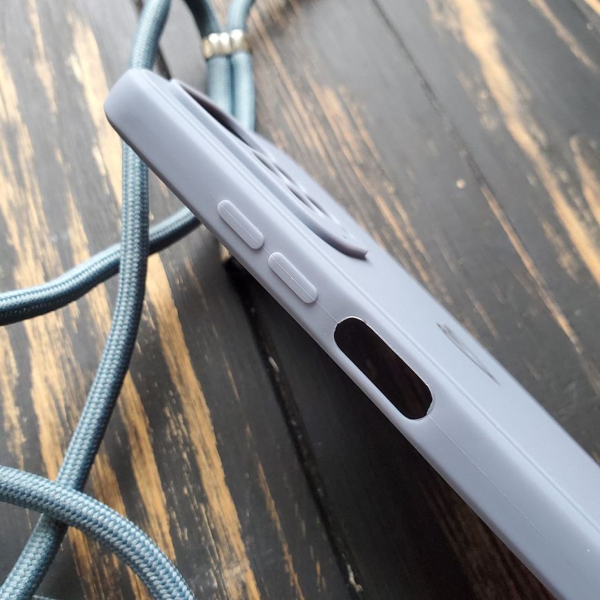 Чехол силиконовый со шнурком для Xiaomi Redmi Note 11 4G / 11s - Фиолетовый фото 3