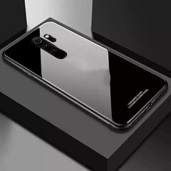 Силіконовий чохол зі скляної кришкою для Xiaomi Redmi Note 8 Pro - Чорний фото 1