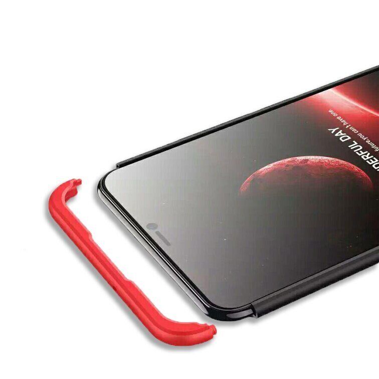 Чехол GKK 360 градусов для Huawei P20 lite - Черно-Красный фото 2