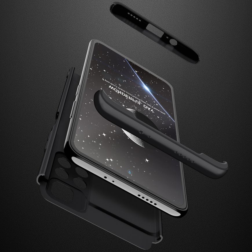 Чехол GKK 360 градусов для Xiaomi Redmi Note 11 5G / Poco M4 Pro 5G - Черный фото 2